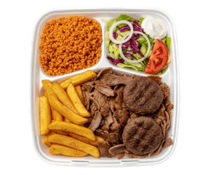 Double boulettes maison et viande kebab