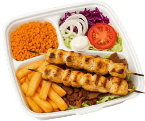 Brochette de poulet mariné & viande kebab