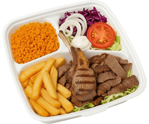 Côtelettes d'agneau grillé et viande kebab