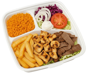 Poulet grillé mariné maison et viande kebab