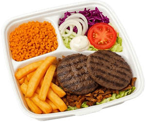 2 Steaks hachés frais maison et viande kebab